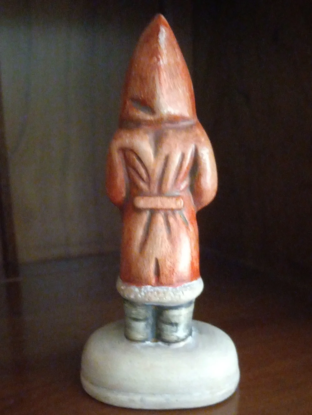 Vintage Hand Painted Porcelain Austria Santa Figurine Holding Doll